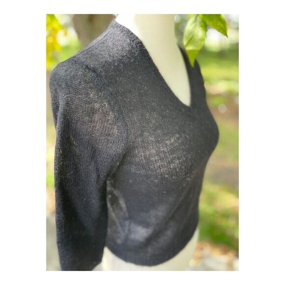 Vintage 90s Ralph Lauren Mohair Crop Sweater Fitted - Picture 4 of 10